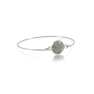 Dainty Beach Sand Bracelet Round - Silver Plate