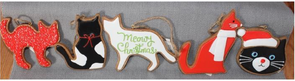 Iced Cat Cookie Ornament 4.25"