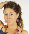 Macrame Cotton and Brass Earrings
