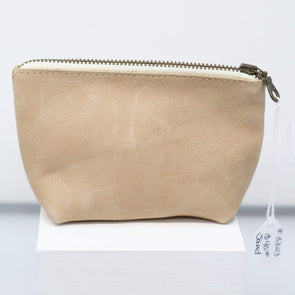 Accessories Leather Travel Pouches - Sand
