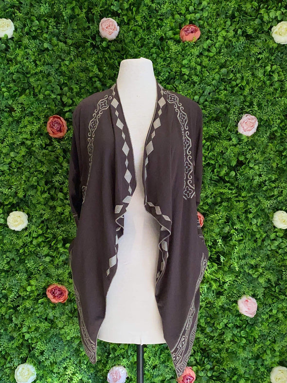 Apparel Cocoa Embroidered Light Weight Jacket