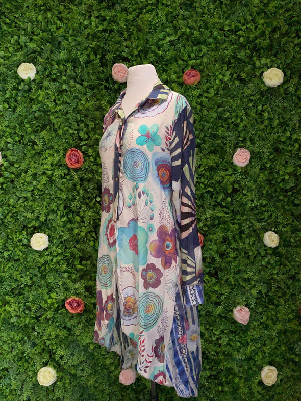 Apparel Floral Burst Long Sleeve Tunic