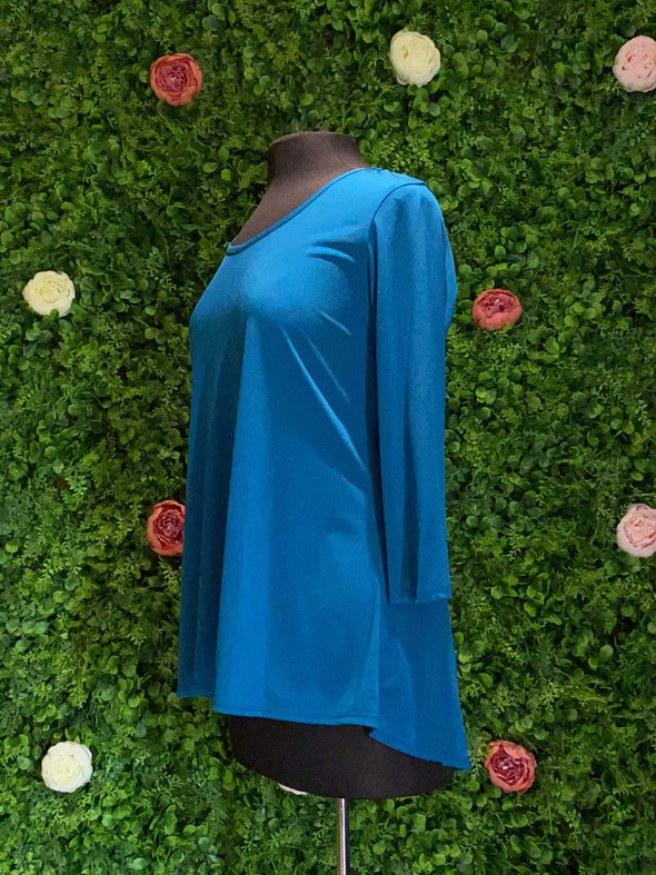 Apparel High Low Tunic with 3/4 Sleeves