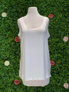 Apparel Ivory Jewel Neckline Tank