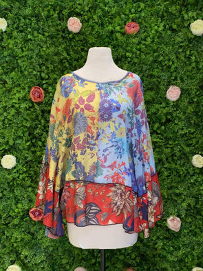 Apparel Patchwork Dolman Top