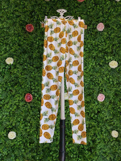 Apparel Pineapple Print Leggings - One Size