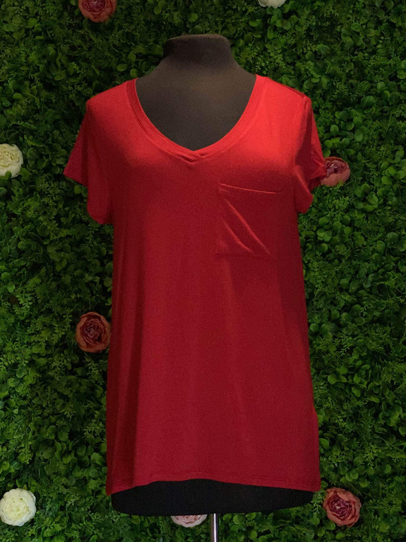 Apparel Short Sleeve Pocket Tee - Cassis Red