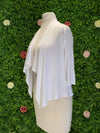 Apparel WHITE RUCHED SHRUG SWEATER