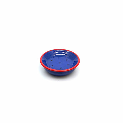 Bath and Body Round Enameled Tin Soap Dish