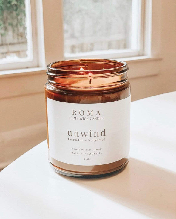 Candles and Home Fragrance Unwind Soy and Hemp Candle