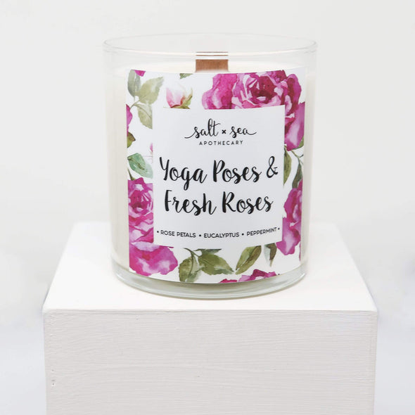 Candles and Home Fragrance Yoga Poses & Fresh Roses