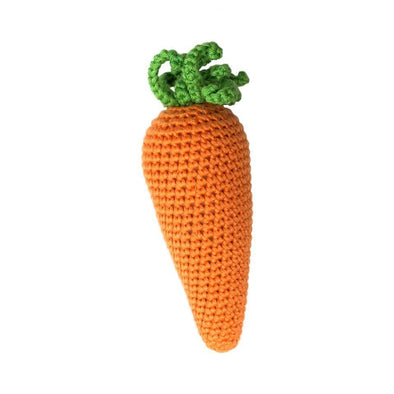 Children Carrot Crocheted Rattle