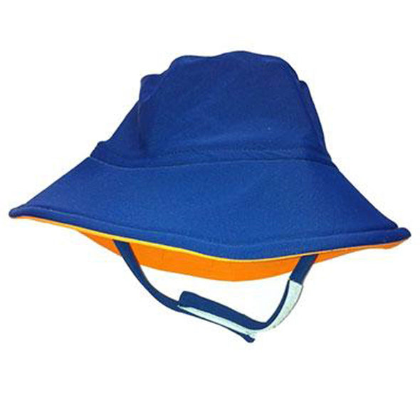 Children Flap Happy Bucket Hat - Playa (Blue/Orange)