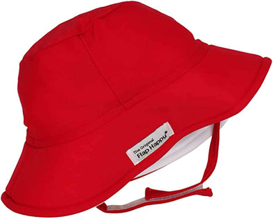 Children Flap Happy Bucket Hat - Rip Tide (Red/White)