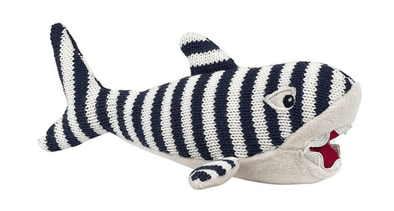 Children Striped Knit Shark Rattle