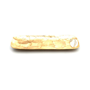 Home Golden Capiz Oblong Dish with Shells