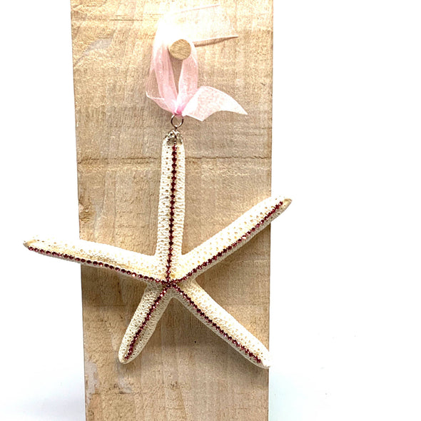 Home Pink Crystal Starfish Ornament