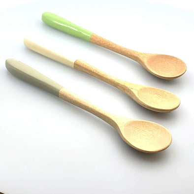 Kitchen Color Dipped Wooden Spoon 10"