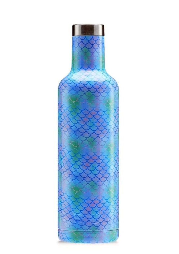 Kitchen Mermaid Scales Wine Bottle