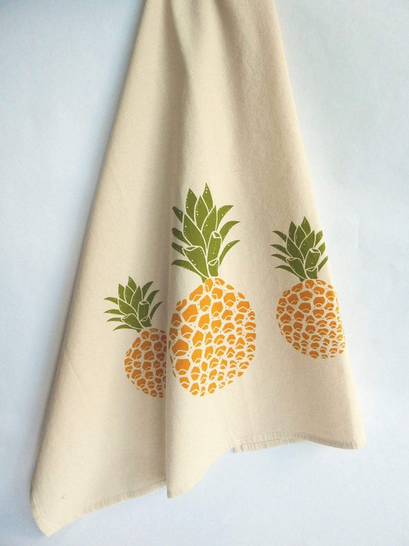 Kitchen Pineapple Print Tea Towel