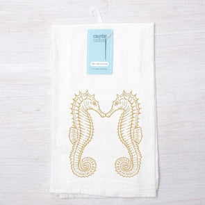 Kitchen Seahorse Flour Sack Tea Towel