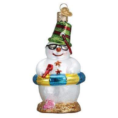 Seasonal Beach Snowman Ornament