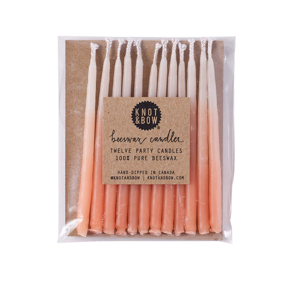 Stationery Knot & Bow - Ombre Beeswax Party Candles